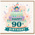 90th Birthday Card, Happy 90th Birthday Cake Design Card