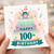 100th Birthday Card, Happy 100th Birthday Card with Cake and Confetti Design