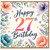 27th Birthday Card, Floral Watercolour Happy Birthday Card