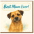 Best Mum Ever Dog Card - Cute Watercolour Terrier Illustration - Mother's Day Card for Mum from the Dog or Kids