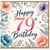 79th Birthday Card, Floral Happy 79th Birthday Card