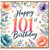101st Birthday Card, Floral Watercolour Design