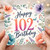 102nd Birthday Card, Floral Watercolour Happy 102nd Birthday Card