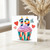 19th Birthday Card, Colourful Cupcake and Hearts Design