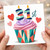 31st Birthday Card, Colourful Cupcake and Heart Design