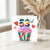 53rd Birthday Card, Colourful Cupcake and Hearts Design
