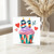 81st Birthday Card, Colourful Cupcake and Heart Design