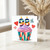 98th Birthday Card, Colourful Cupcake and Hearts Design
