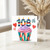 108th Birthday Card, Colourful Cupcake and Heart Design