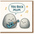 You Rock Mum Card - Cute Pun with Guitar-Playing Rock Characters - Funny Mother’s Day or Birthday Card for Mum