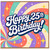 25th Birthday Card, Happy 25th Birthday Retro Rainbow Greeting Card