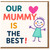 Our Mummy Is The Best Mother's Day Card from the Kids - Cute Crayon Heart and Stick-Figure Design for Mum