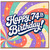 74th Birthday Card, Colourful Retro Rainbow Happy 74th Birthday Greeting Card