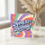 82nd Birthday Card, Happy 82nd Birthday Retro Rainbow Greeting Card