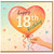 18th Birthday Card, Happy 18th Birthday Heart Balloon Design