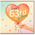 63rd Birthday Card, Happy 63rd Birthday Heart Balloon Design