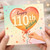 110th Birthday Card, Heart Balloon Happy 110th Birthday Design