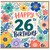 26th Birthday Card, Floral Happy Birthday Card