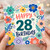 28th Birthday Card, Floral Happy 28th Birthday Card