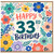 33rd Birthday Card, Floral Happy 33rd Birthday Card