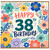 38th Birthday Card, Floral Happy Birthday Card