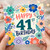 41st Birthday Card, Floral Happy 41st Birthday Card