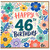 46th Birthday Card, Floral Happy 46th Birthday Card