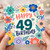 49th Birthday Card, Floral Happy 49th Birthday Card