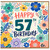 57th Birthday Card, Floral Happy 57th Birthday Card