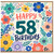 58th Birthday Card, Colourful Floral Happy 58th Birthday Card