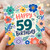 59th Birthday Card, Happy 59th Birthday Floral Card