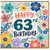 63rd Birthday Card, Happy 63rd Birthday Floral Card