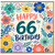 66th Birthday Card, Colourful Floral Happy Birthday Card