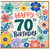 70th Birthday Card, Floral Happy 70th Birthday Card
