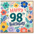 98th Birthday Card, Happy 98th Birthday Floral Card