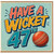 47th Birthday Card, Have A Wicket Cricket Pun Card