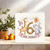 6th Birthday Card for Kids - Cute Giraffe, Elephant and Squirrel, Number 6 Balloon - Six Today - 145mm x 145mm Square Children's Birthday Card, Includes Kraft Envelope