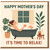 Happy Mother's Day Card - It's Time to Relax Bubble Bath Design for Mum with Wine, Candlelight, Plants and Starlit Window