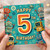 5th Birthday Card, Retro Robot Birthday Card