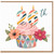 26th Birthday Card, Colourful Cupcake and Flowers Design