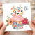 35th Birthday Card, Colourful Cupcake and Candle Design