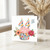 44th Birthday Card, Colourful Cupcake and Floral Design