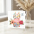 68th Birthday Card, Colourful Cupcake and Flowers Design