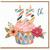 75th Birthday Card, Colourful Cake and Flowers Design