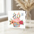 80th Birthday Card, Colourful Cupcake and Floral Candle Design