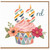 83rd Birthday Card, Colourful Cake and Flowers Design