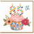 85th Birthday Card, Floral Cupcake Candle Design