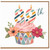89th Birthday Card, Colourful Cupcake and Floral Design