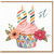 91st Birthday Card, Colourful Cupcake and Flowers Design