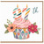 97th Birthday Card, Floral Cupcake Birthday Card